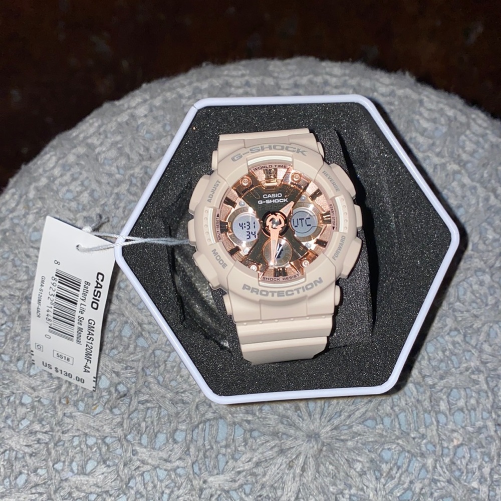 Ladies Casio G-shock G-squad digital rose and pink watch